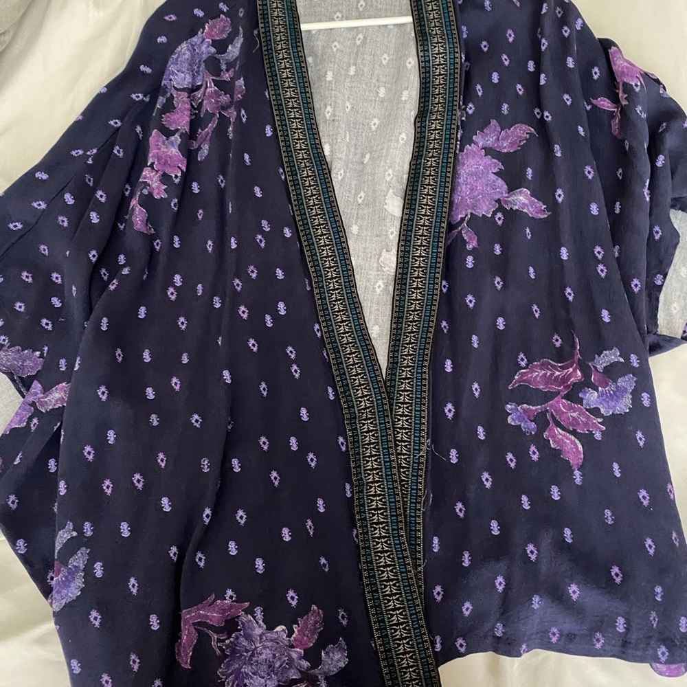 Purple pattern cardigan Knox rose blue